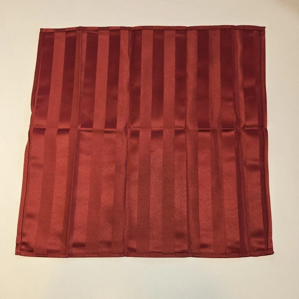 3‎ Red On Red Striped Cloth Napkins